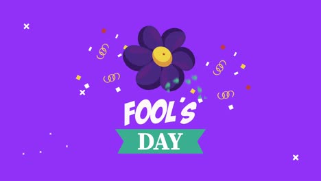 april fools day lettering with water joke flower