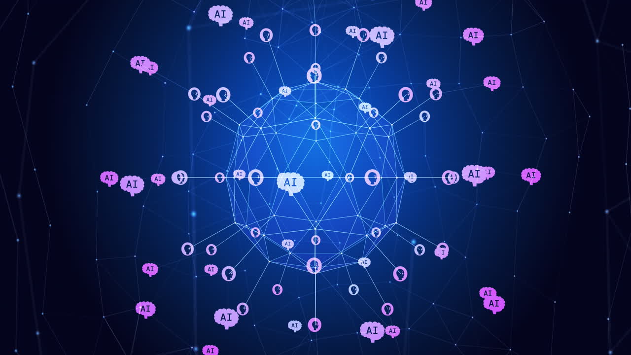 animación de la red de conexiones con el globo y procesamiento de datos