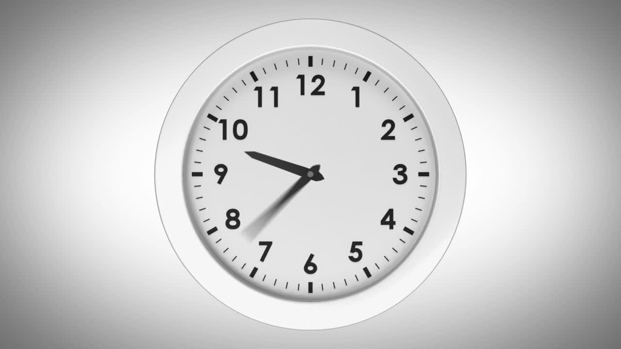 reloj de tic-tac en fondo blanco