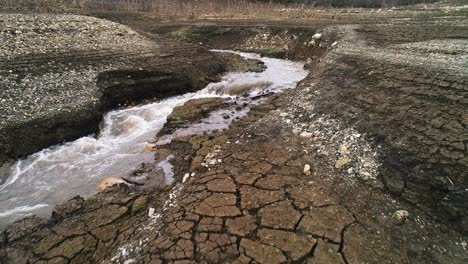 dry creek bed and water flow