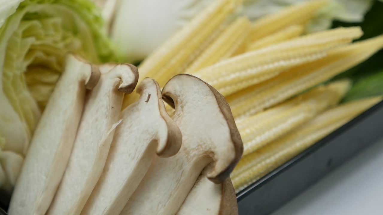 ingrediente de las verduras shabu, de cerca