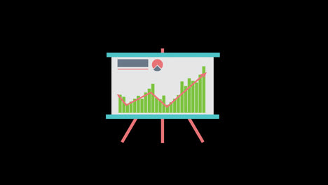 Statistiken,-Geschäftsdiagramm,-Präsentationstafel,-Animationsschleife,-Bewegungsgrafik,-Video,-Transparenter-Hintergrund-Mit-Alphakanal