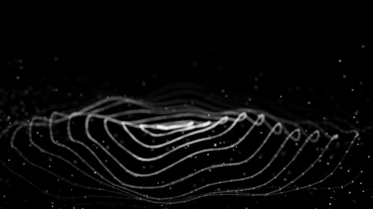 3D digital dynamic wave. Technology wave. Seamless flow digital structure. Cyber technology background. 3D rendering.