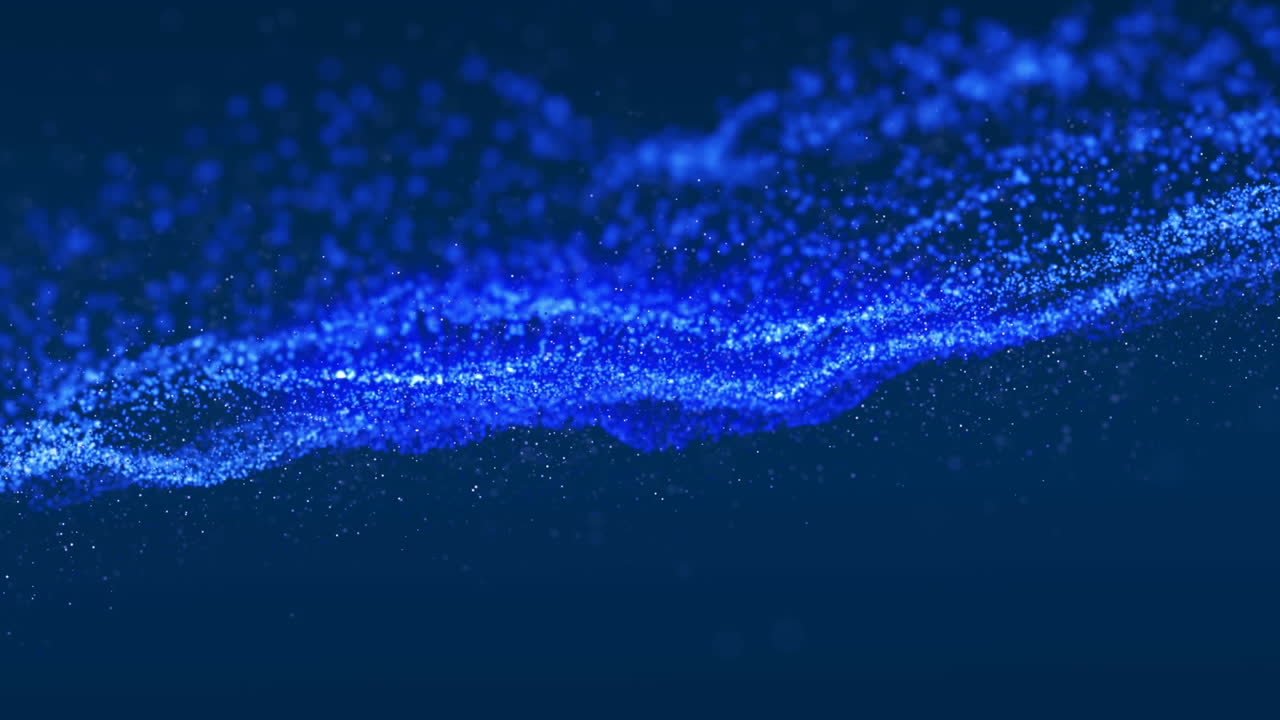 파란색 배경에서 움직이는 파란색 반이는 mesh의 애니메이션