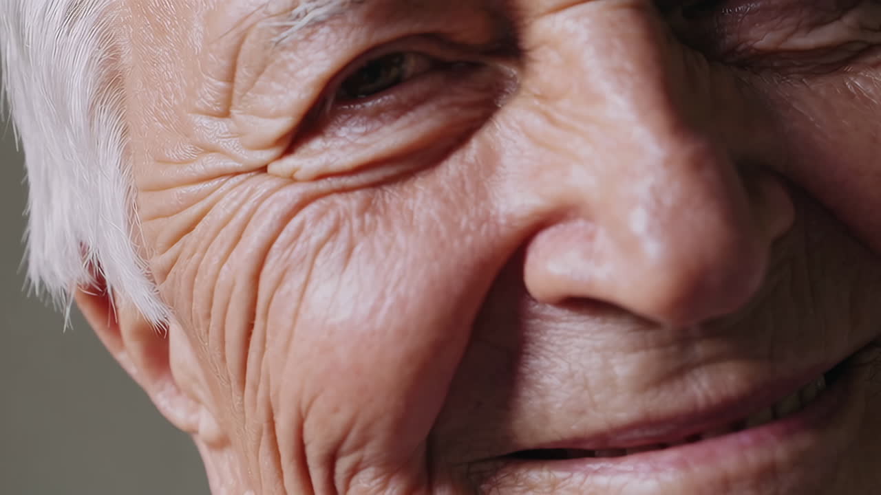 retrato en primer plano de un anciano