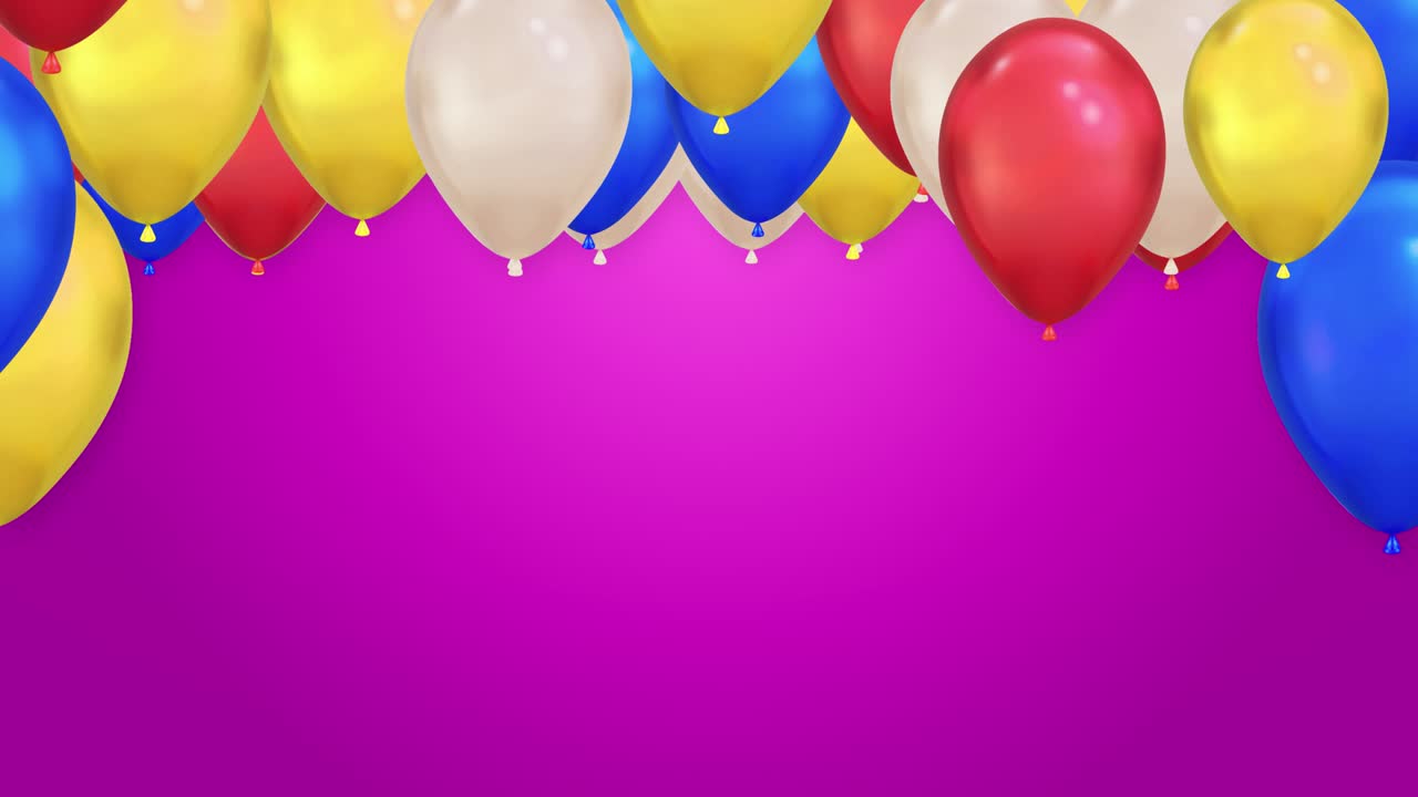 animación 3d abstracta de globos multicolores que vuelan en el fondo blanco del canal alfa del bucle.