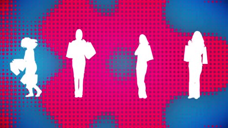 siluetas femeninas en las compras