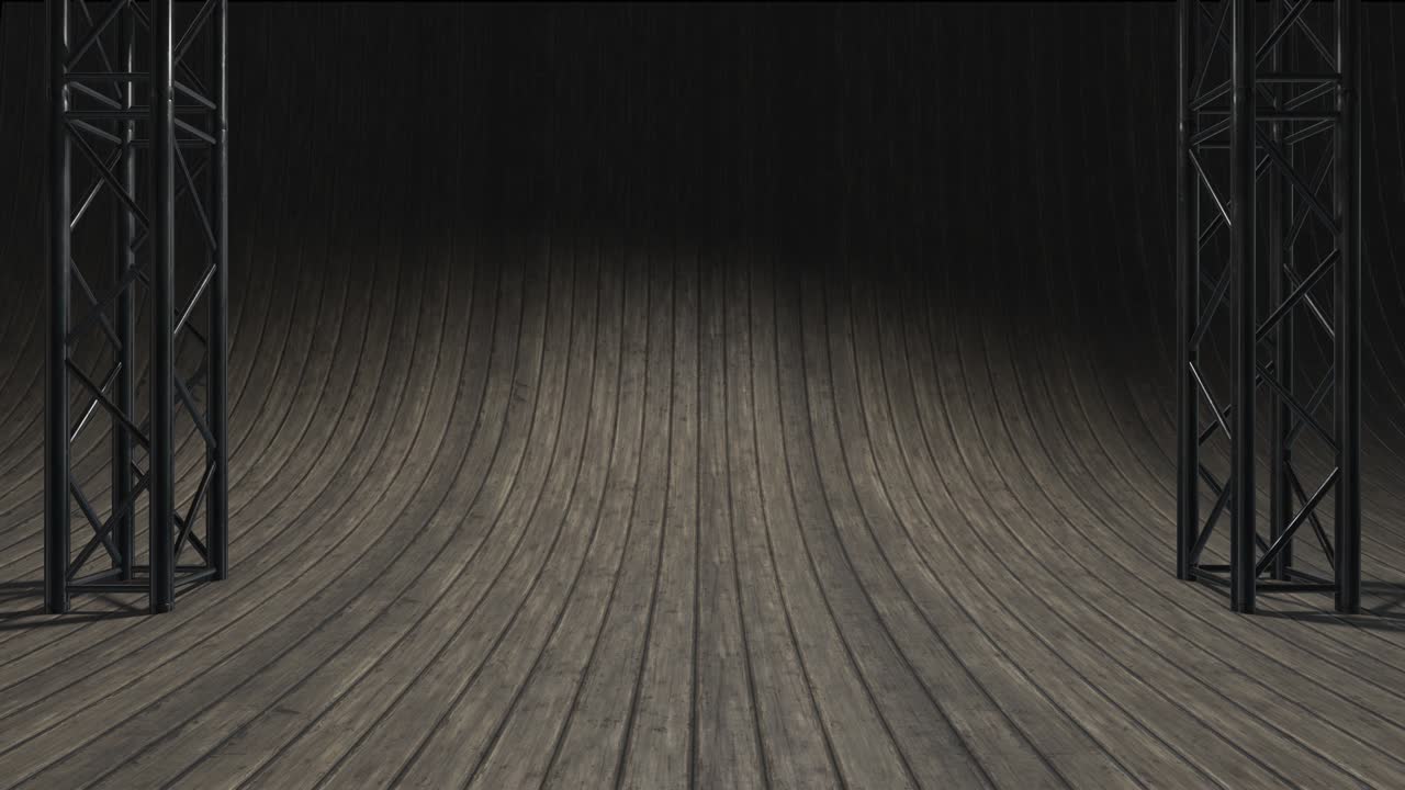 Virtual studio set interior 3d render for multimedia presentation