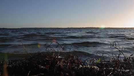 Cheddar-Reservoir,-Somerset-at-sunset