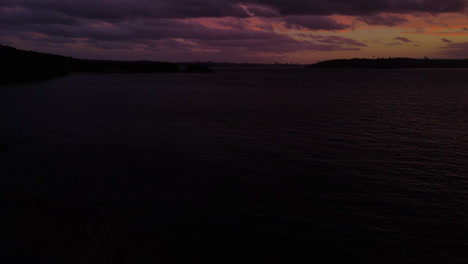 Shot-of-beach-at-sunset-time-with-boats