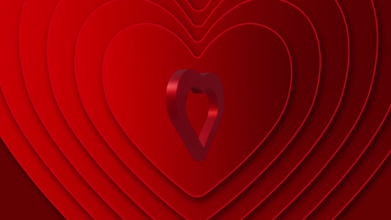 은 배경에 은 심장의 애니메이션