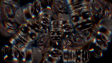 Graphic-generated-by-a-computer,-it's-about-faces-of-statues-in-3d-with-a-black-background