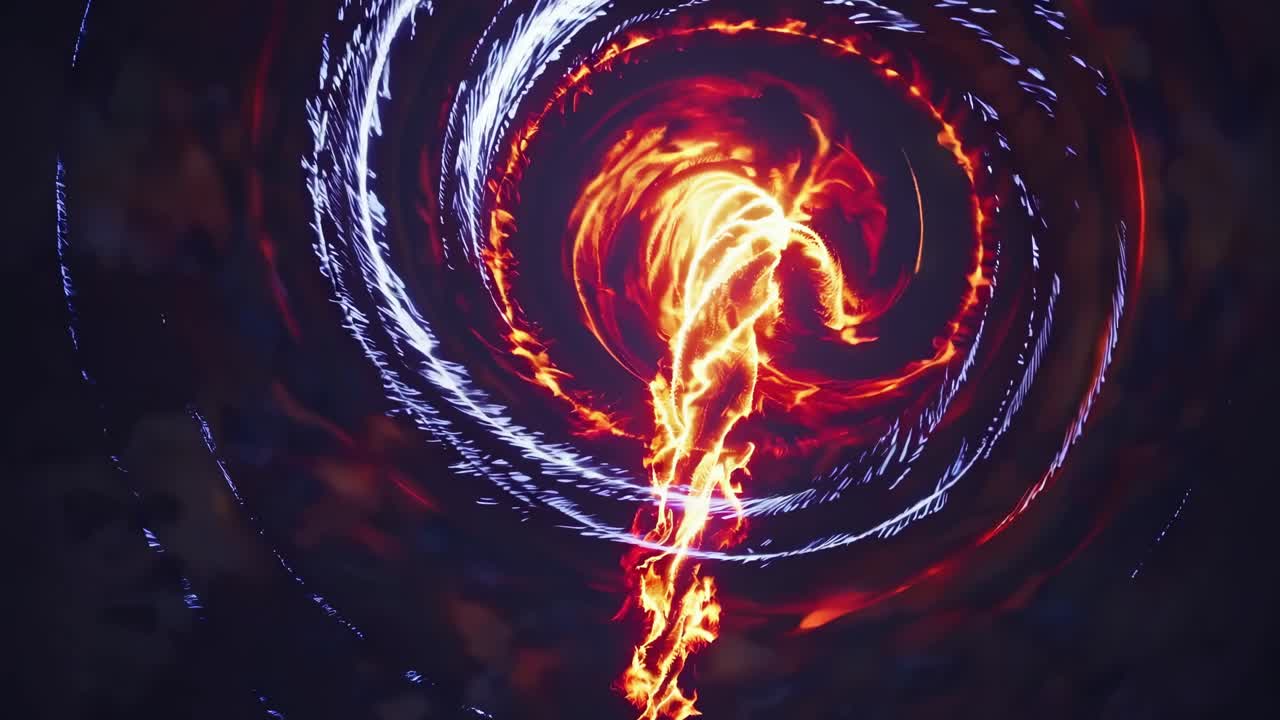 Abstract Fire Energy Swirl