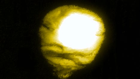 Abstract Glowing Yellow Orb