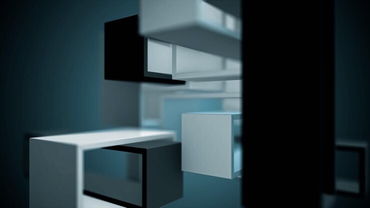 Formas geométricas abstratas em 3D