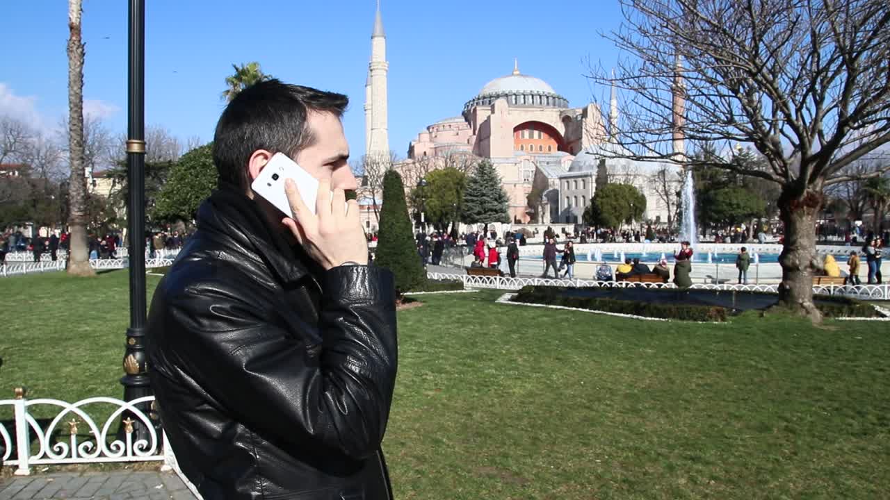 이야기하는 스마트 폰 이스탄불