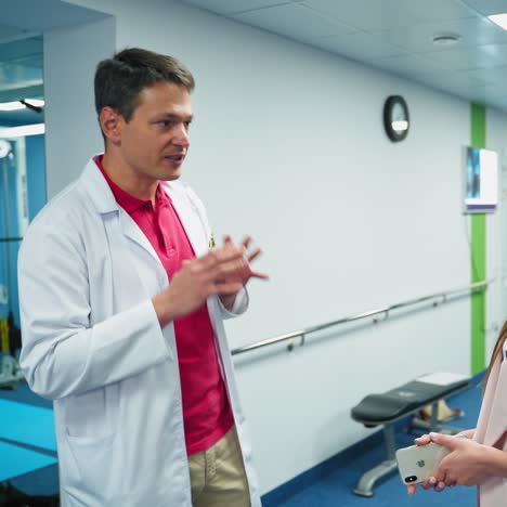 doctor in hospital with patient