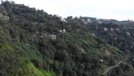 Drone-View-of-Mountain-Village-in-Ella,-Sri-Lanka