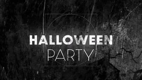 Animation-of-halloween-party-text-over-moving-shapes