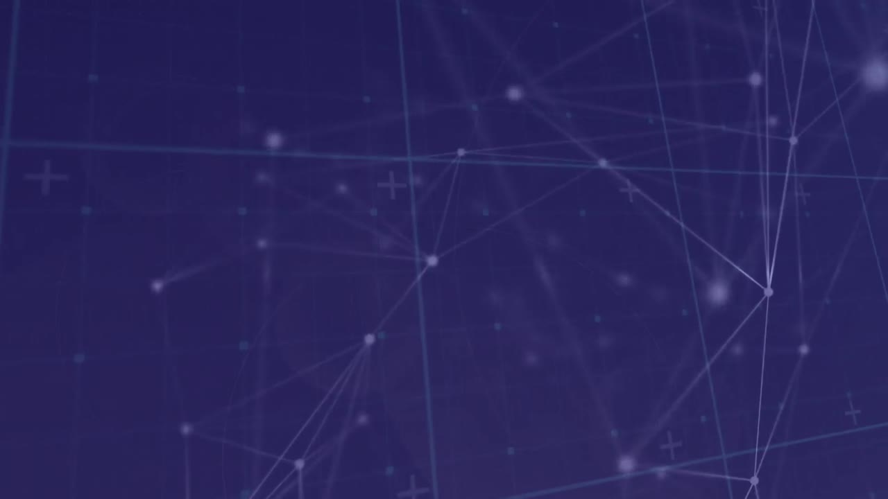 animación de la red de conexiones sobre fondo azul