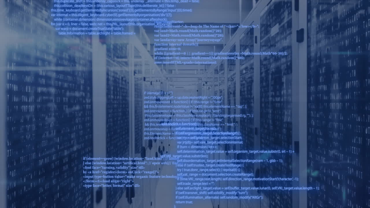 Animation of data processing over computer servers