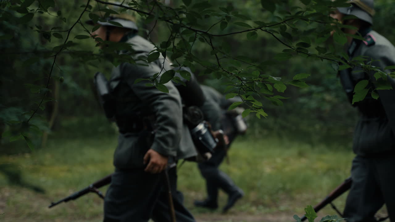 German Soldiers in a Forest During World War 1
