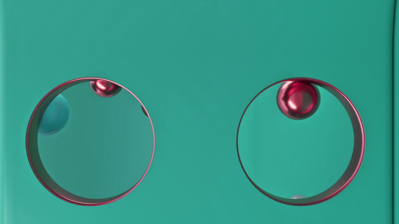 diseño geométrico abstracto con esferas coloridas