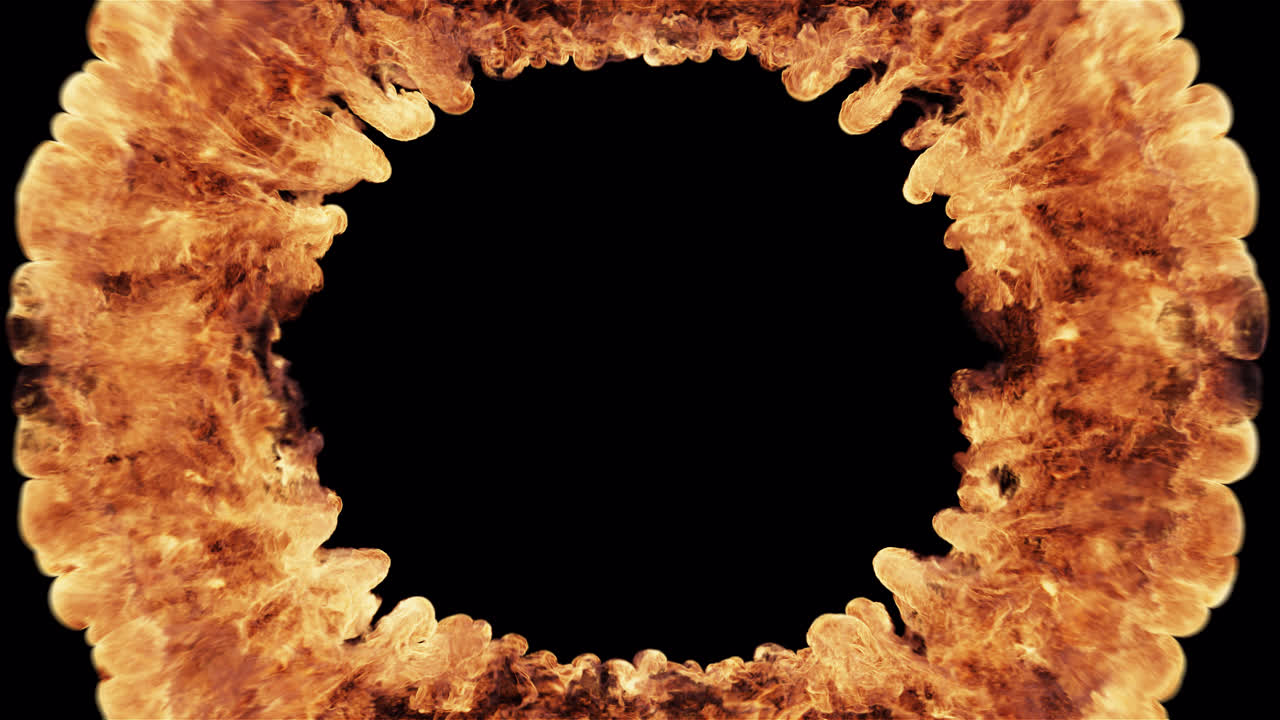 Dynamic Fiery Portal Transition with Smoke Effect