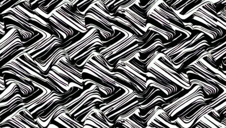 abstract black and white wavy striped pattern