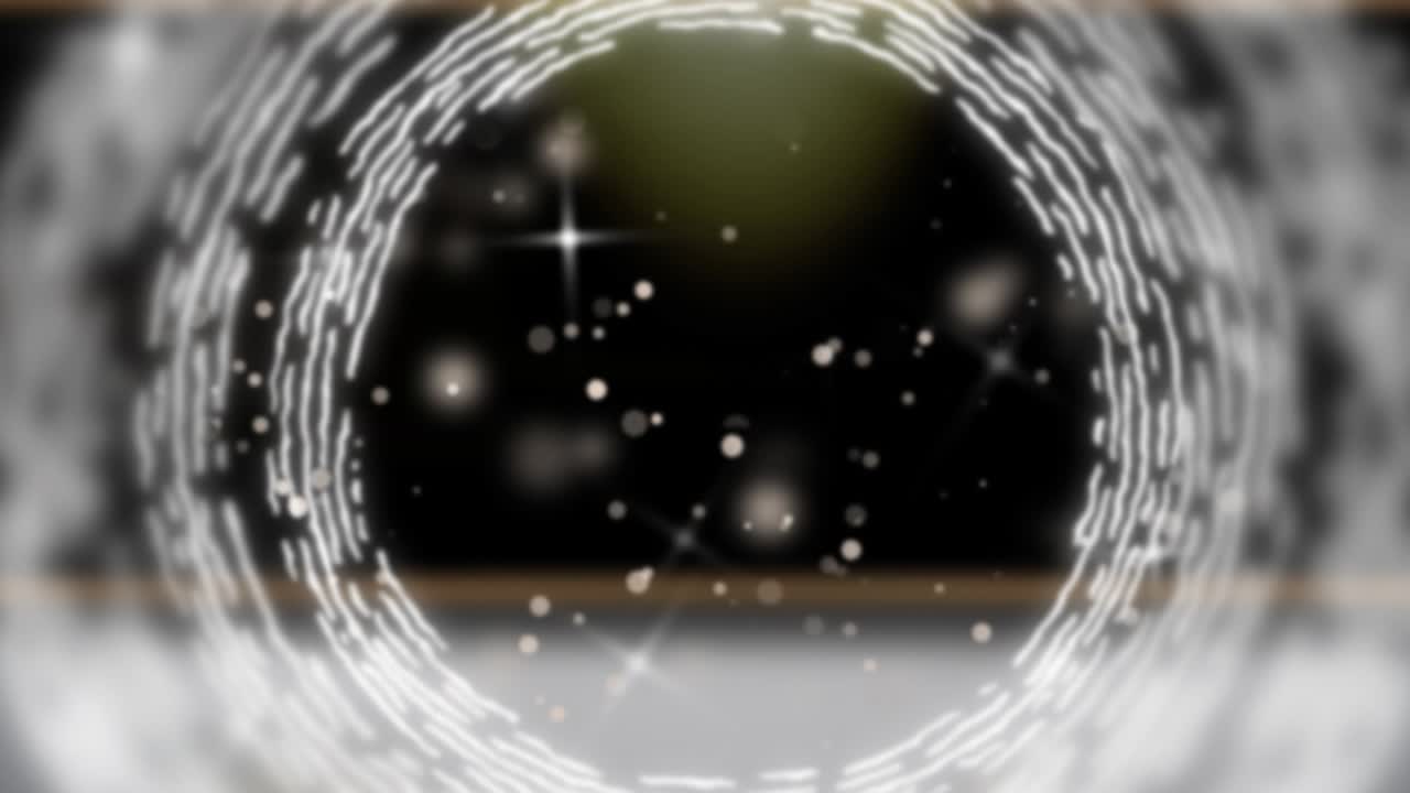 Animatie van digitale tunnel boven donkere achtergrond.