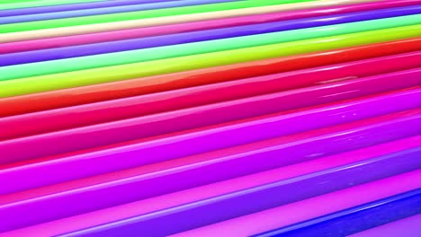 abstract 3d seamless bright background in 4k with rainbow tapes. rainbow multicolored stripes move cyclically in simple geometry cartoon creative style. looped smooth animation. 13