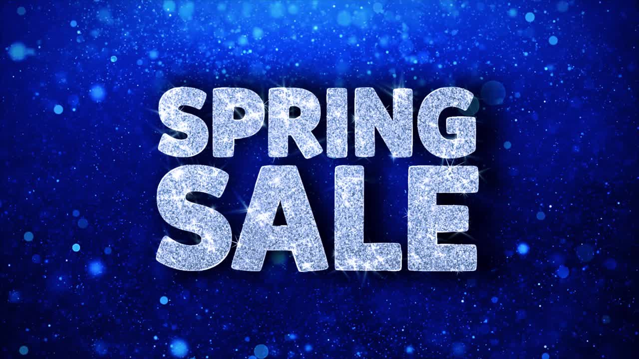Spring Sale Glitter Text Banner