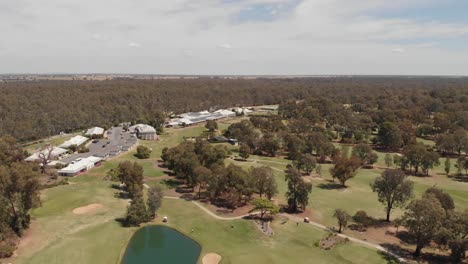 Aerial-view-of-lake-accommodation-and-golf-course