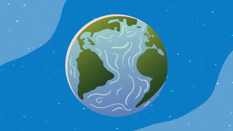 world planet earth ecology animation