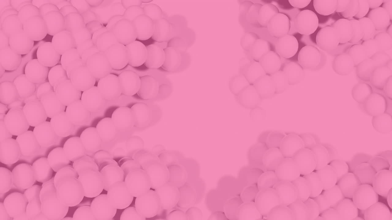 Pulsating rows of pink balls
