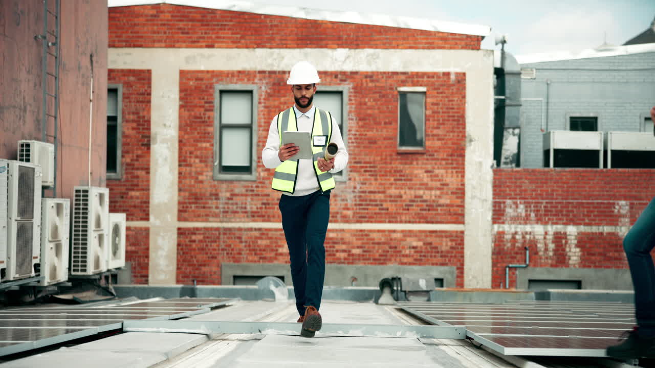 Construction workers on a rooftop