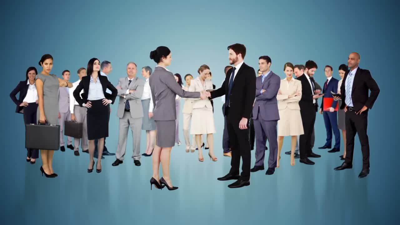 회의하는 사업 사람들의 그룹