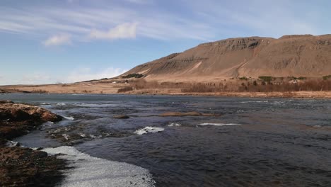 a river and mountains in early spring