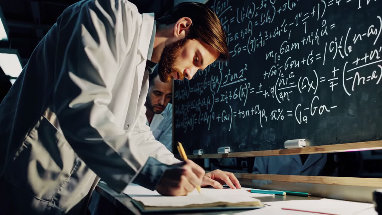 실험실에서 일하는 과학자들