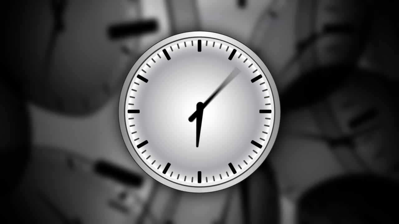 reloj con fondo de túnel de tiempo abstracto, bucle.