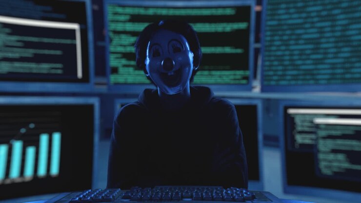 Hacker mascherato che riesce a violare un server di sicurezza