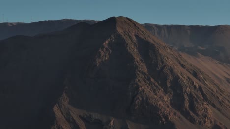 aerial parallax shot of the vast mountain range in iquique, chile