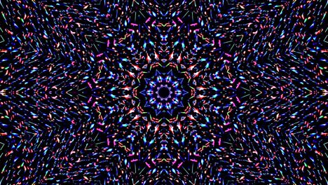 hermoso caleidoscopio abstracto que brilla, una luz radiante que regula los movimientos sutiles