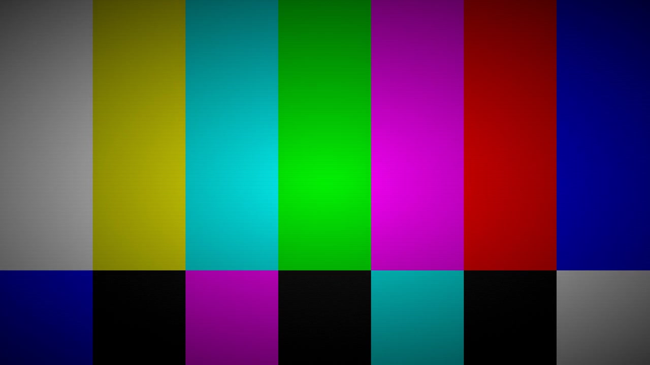 Mire colore SMPTE standard per test televisivo