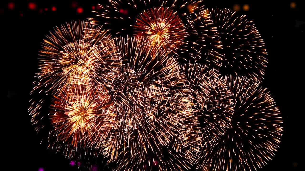 Happy diwali celebration firework bursting crackers colorful fireworks display night background new