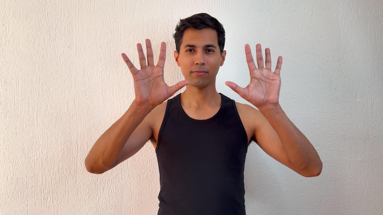 Profile view of actor doing a self-tape, calm and focused mood