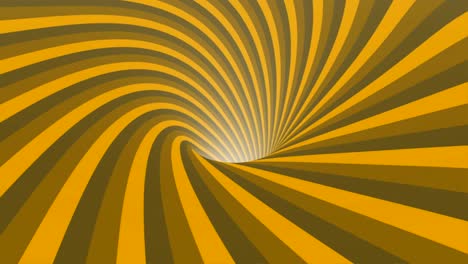 fondo abstracto. un agujero de gusano giratorio y en bucle con una textura amarilla y marrón
