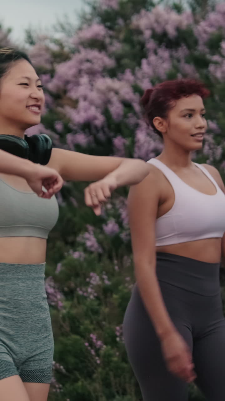 Happy Fitness Friends Selfie by The Sea