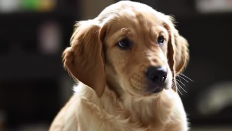 adorable golden retriever puppy captured in two frames, showcasing playful expressions and playfulness, perfect for dog lovers and pet enthusiasts