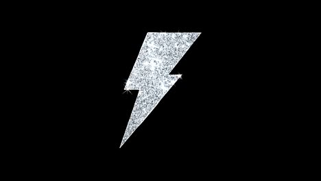 energy flash glith icon shining glitter loop blinking particles .